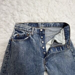 Vintage Levi's 501 Denim Jeans USA Made Acid Wash  Size 30 Tall 30x36 501-0109